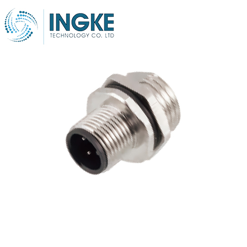T4130012031-000 M12 Circular Connector Receptacle 3 Position Male Pins Panel Mount Waterproof IP67 A-Code
