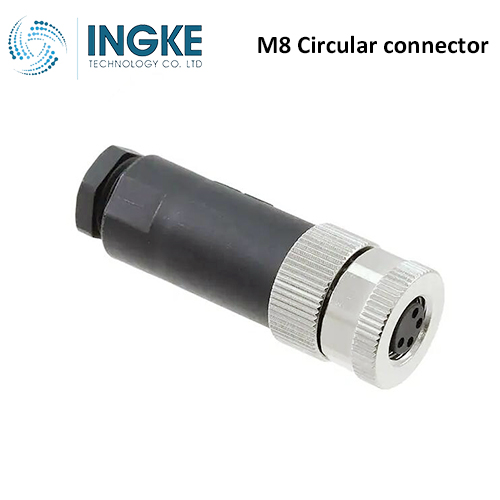 T4010008041-000 M8 Circular Connector Receptacle 4 Position Female Sockets Screw IP67 Waterproof A-Code