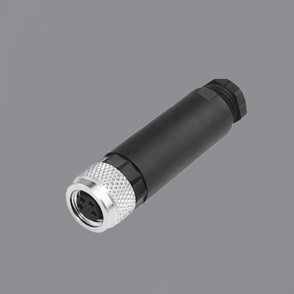 YKM8-OTS120xx M8 Waterproof Connector Solder Terminal Overmolded M8 Female Circular Connector