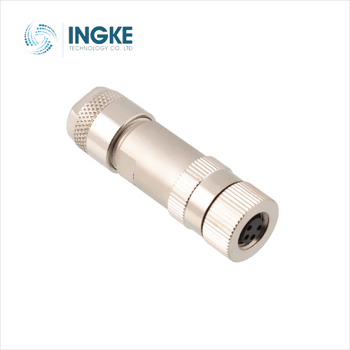 1542907 3 Position Circular Connector Receptacle Female Sockets Screw Shielded
