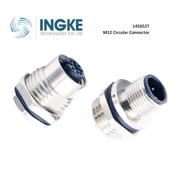 1456527 M12 4 Position Circular Connector Receptacle Female Sockets Solder