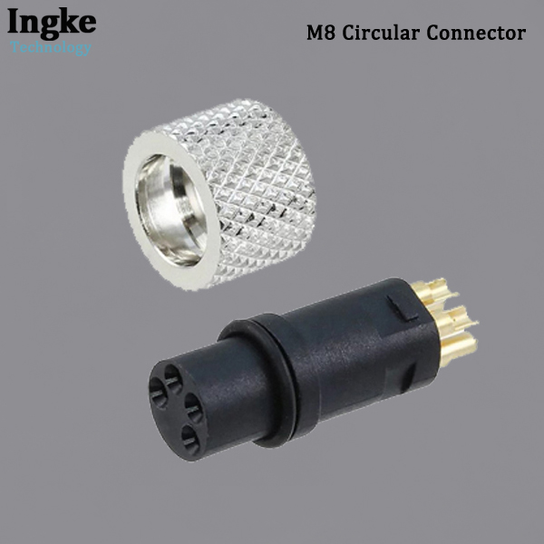854-004-203RLS4 M8 Circular Connector IP67 Waterproof Solder Cup Sensor Socket