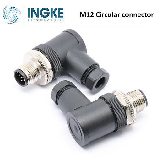 T4113002082-000 M12 Circular Connector Receptacle 8 Position Male Pins Screw Waterproof IP67 A-Code