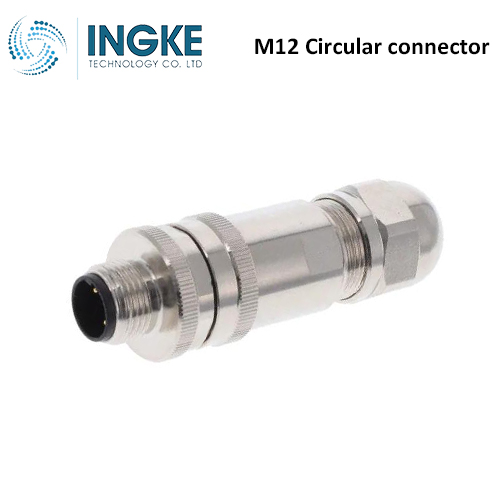 T4111411031-000 M12 Circular Connector Receptacle 3 Position Male Pins Screw Waterproof IP67 B-Code