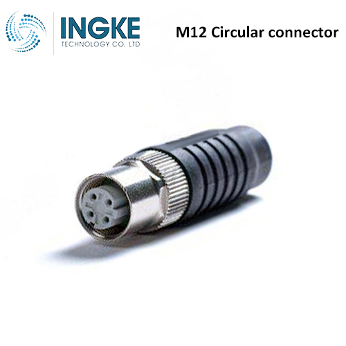 1-2823450-5 M12 Circular connector 8 Position Receptacle Female Sockets Crimp A-Code IP67