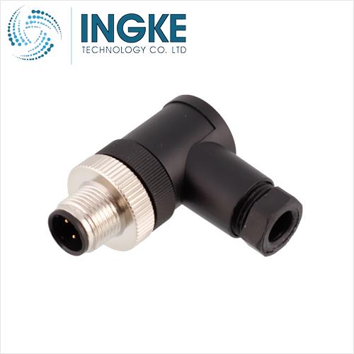 T4113002021-000 M12 CONNECTOR MALE 2 POS A CODED SCREW RIGHT ANGLE
