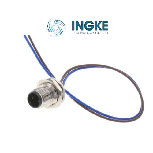 T4171010402-001  M12 Circular Connector  2 Positions  B Orientation  IP67  Male Pins   Panel Mount  Shielded