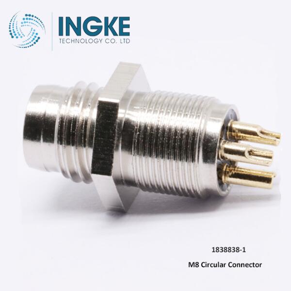 1838838-1 M8 Connector 3 Position Plug Male Pins Solder Cup