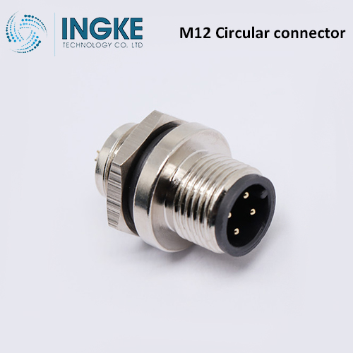 TE T4132412021-000 M12 Circular connector 2 Position Receptacle Male Pins Solder Cup B-Code IP67 INGKE