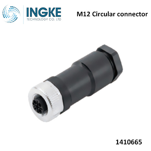 Phoenix 1410665 M12 Circular connector 8 Position Receptacle Female Sockets Screw A-Code IP67 INGKE