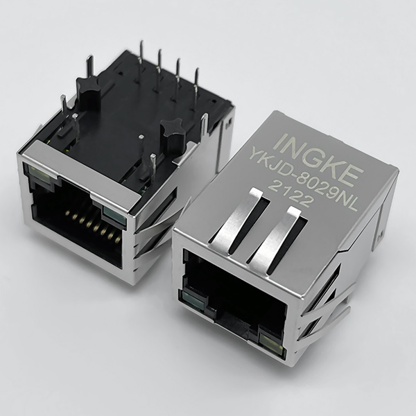 YKJD-8029NL 10/100Base-T RJ45 Magnetic Connector Tab Down with EMI Finger