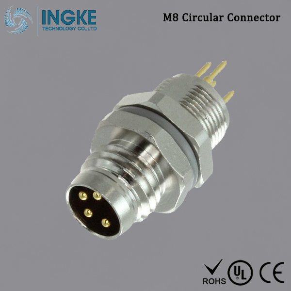 Substitute T4042014041-000 M8 Circular Connector IP67 Male Plug 4Pin