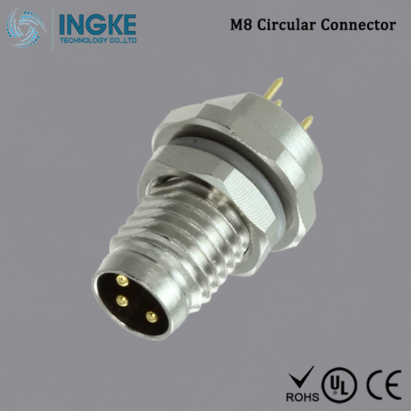 Substitute T4040014031-000 M8 Circular Connector IP67 Male Plug 3Pin