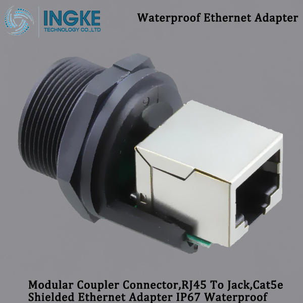 RCP-5SPFFH-SCU7001 Modular Coupler Connector,RJ45 To Jack,Cat5e Shielded Ethernet Adapter IP67 Waterproof