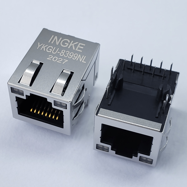 YKGU-8399NL 1000Base-T RJ45 Magjack Connector Tab Up Gigabit Ethernet