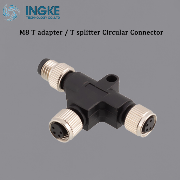 M8 T adapter / T splitter Circular Connector