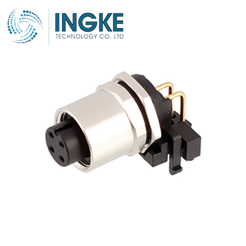 3-2172071-2 M12 Circular Connector Receptacle 4 Position Female Sockets Panel Mount A Code IP68
