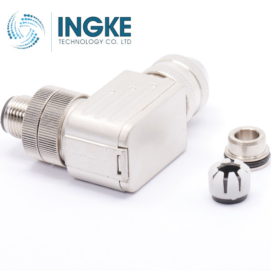YKM12-RT104A01 cross TE T4113011041-000 M12 Circular Connectors 4 Position Receptacle Male Pins Screw