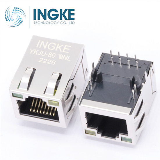 HALO Electronics HFJ11-E1G01E-L12RL  Modular Connectors / Ethernet Connectors GIGABIT 1x1 Tab UP RJ45 w/MAG G/Y LED INGKE