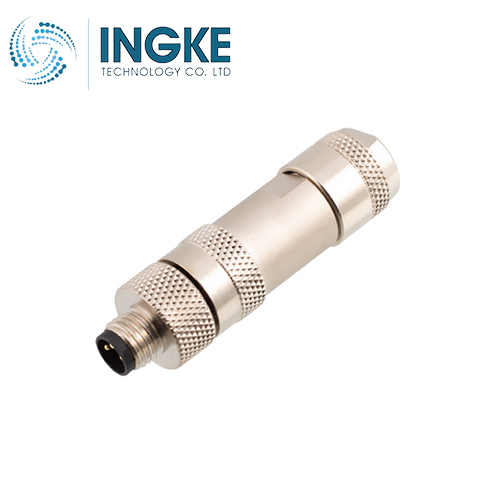 21023691401 M8 Circular Connector Receptacle 4 Position Male Pins Screw Waterproof IP67 A-Code