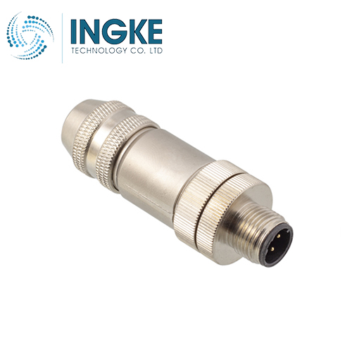 21033491501 M12 Circular Connector Receptacle 4 Position Male Pins Screw Waterproof IP67 B-Code