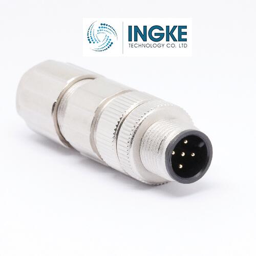 1-2823445-2  M12 Circular Connector  4 Positions  Male Pins  IP67  D Orientation  Shielded