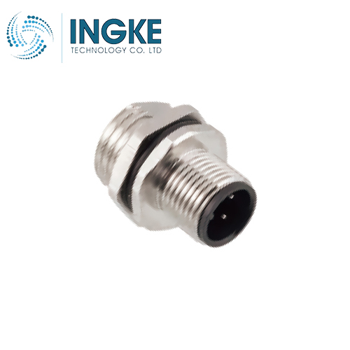 T4130512041-000 M12 Circular Connector Receptacle 4 Position Male Pins Panel Mount Waterproof IP67 A-Code