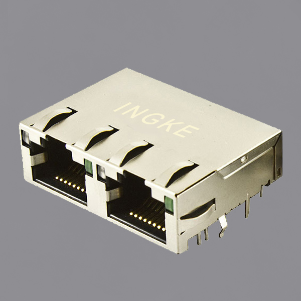 JTL-U1001NL 1X2 Ports RJ45 Ethernet Connector 10GBase-T with 10GbE Magnetic