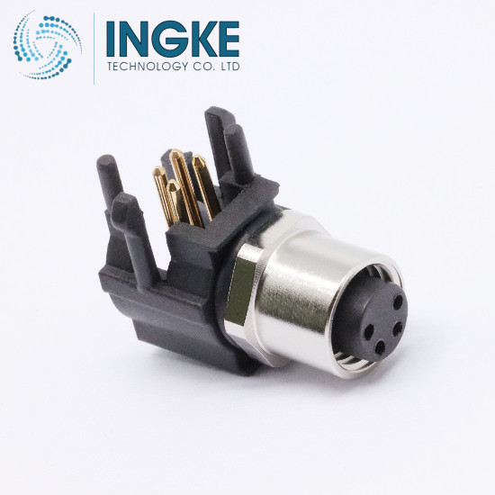 YKM8-PTB0x0xx M8 Circular Waterproof Connector Panel-Mounting PCB DIP Pin