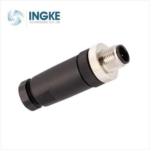 1553161 4 Position Circular Connector Plug Male Pins Screw IP65 IP67 IP69K