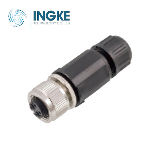 YKM12-ATS1203A cross Lumberg RKC 4/3/7 M12 Circular Metric Connectors 3 Position Female Screw
