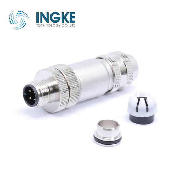 YKM12-KP04A01 M12 Circular Connector Straight 4 PIN Male A Code Waterproof IP67 INGKE